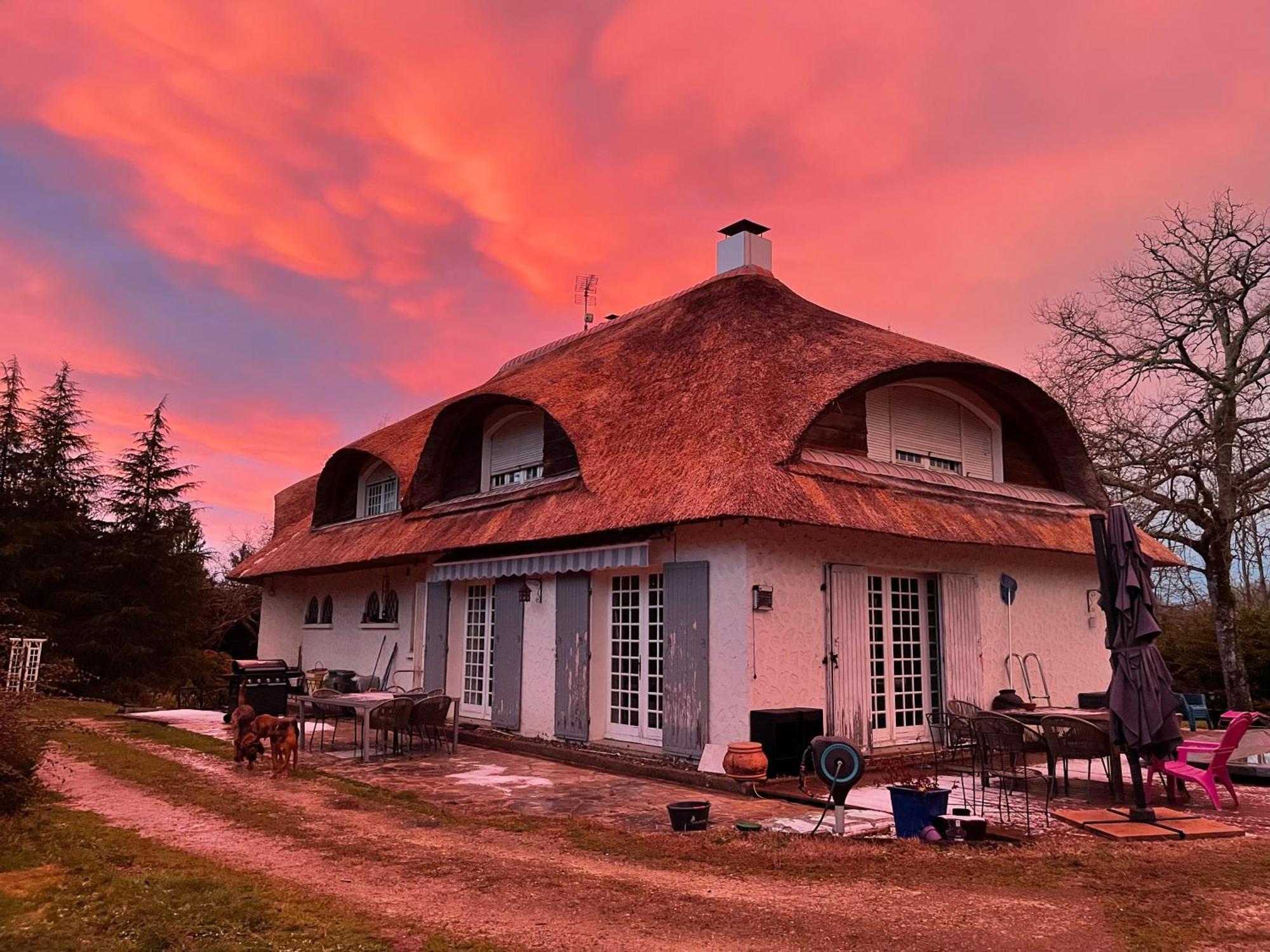 La Belle Chaumiere Bed & Breakfast Bretagne-de-Marsan Екстериор снимка